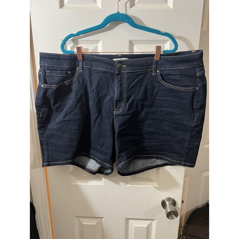 Lane Bryant Flex Magic Waistband Midrise Boyfriend Midi Shorts Sz 22